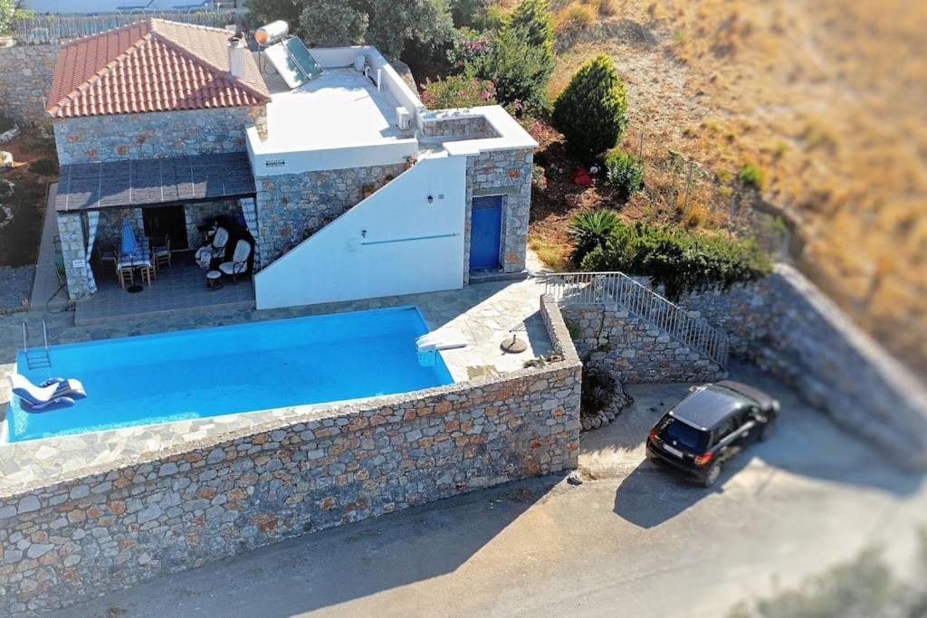 Villa Mavri Ruhige Private Pool Villa, Meerblick Agia Paraskevi  المظهر الخارجي الصورة