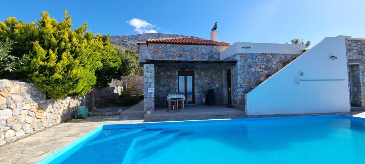 Villa Mavri Ruhige Private Pool Villa, Meerblick Agia Paraskevi  المظهر الخارجي الصورة