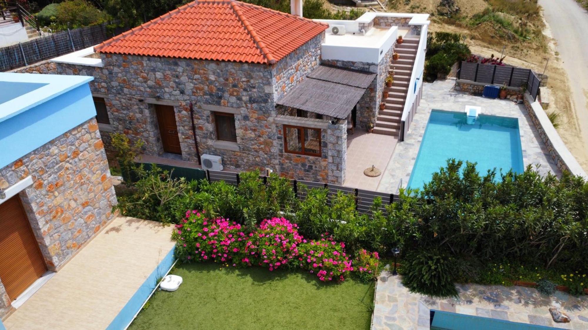 Villa Mavri Ruhige Private Pool Villa, Meerblick Agia Paraskevi  الغرفة الصورة